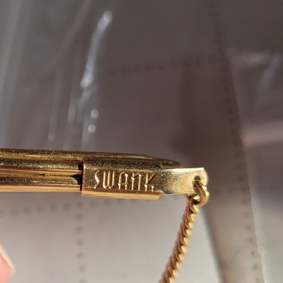 VTG Gold Silver Tone Tie Clip Golf Bag Charm Men's - Picture 3 of 4